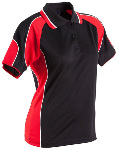 Ladies CoolDry Contrast Short Sleeve Polo with Sleeve Panels PS62 - PrintaPromo