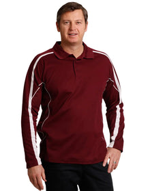 Mens TrueDry Fashion Long Sleeve Polo PS69 - PrintaPromo