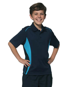 Kids CoolDry Short Sleeve Contrast Polo PS79K - PrintaPromo