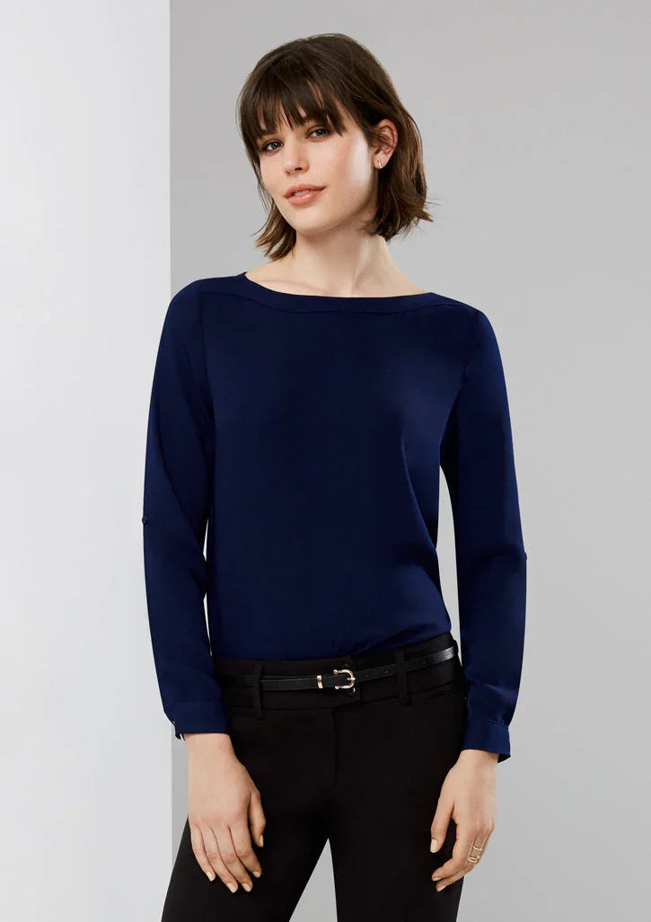 Ladies Madison Boatneck Blouse S828LL - PrintaPromo