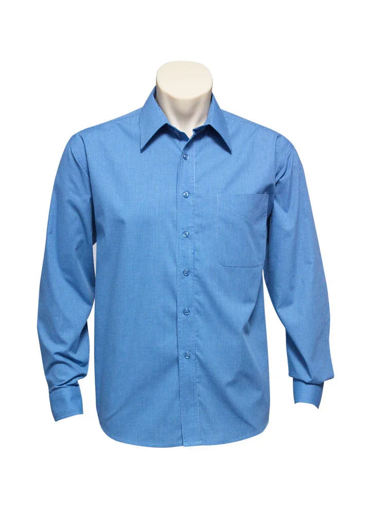 Mens Micro Check Long Sleeve Shirt SH816 - PrintaPromo