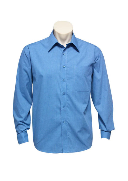 Mens Micro Check Long Sleeve Shirt SH816 - PrintaPromo