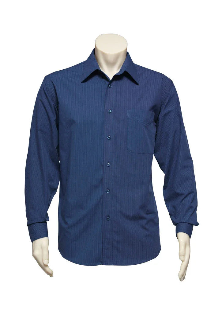 Mens Micro Check Long Sleeve Shirt SH816 - PrintaPromo
