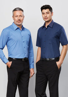 Mens Micro Check Short Sleeve Shirt SH817 - PrintaPromo
