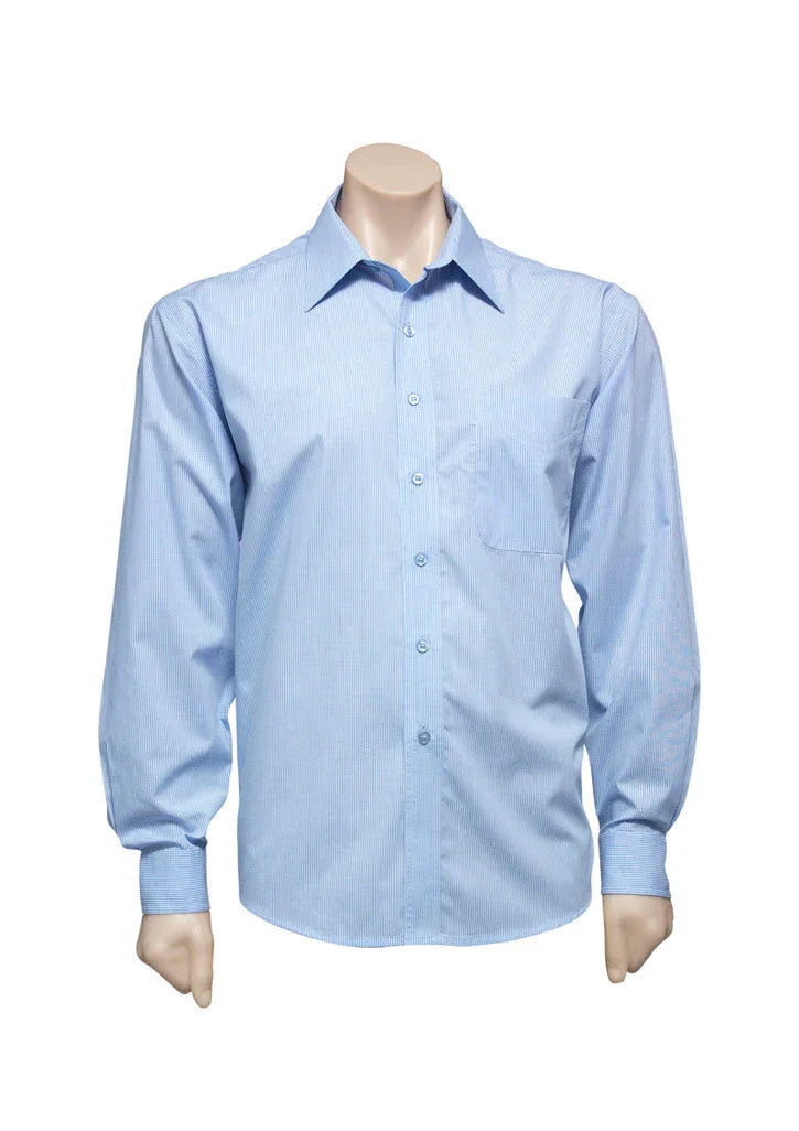 Mens Micro Check Long Sleeve Shirt SH816 - PrintaPromo
