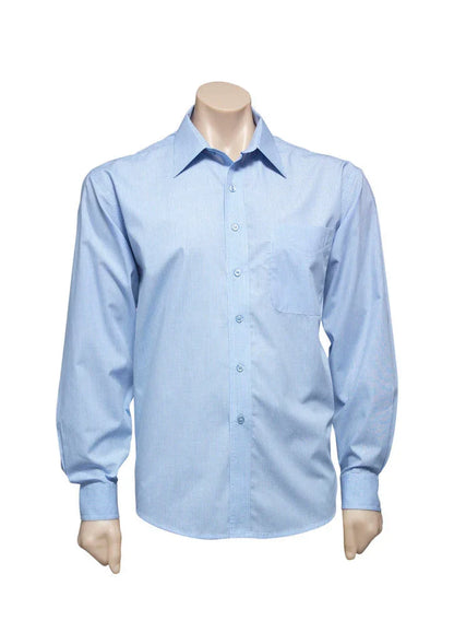 Mens Micro Check Long Sleeve Shirt SH816 - PrintaPromo