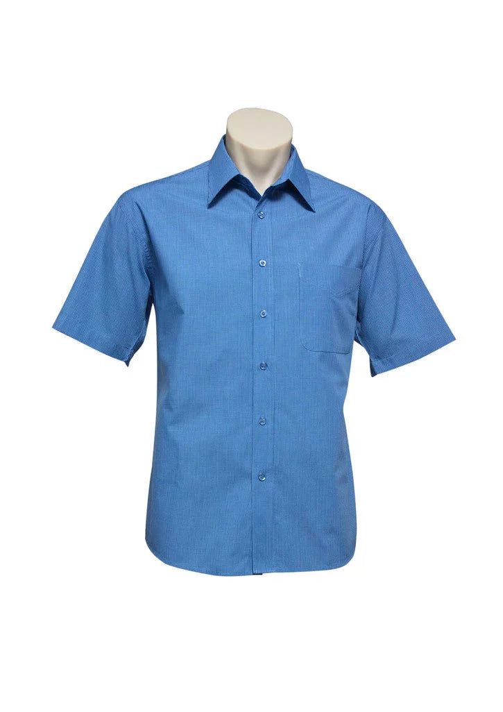 Mens Micro Check Short Sleeve Shirt SH817 - PrintaPromo