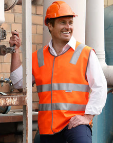 High Visibility Safety Vest With Reflective Tapes SW03 - PrintaPromo