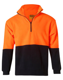 High Visibility Polar Fleece Half Zip Pullover SW07 - PrintaPromo