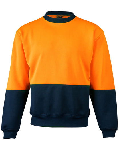 High Visibility Two Tone Crew Neck Safety Windcheater SW09 - PrintaPromo