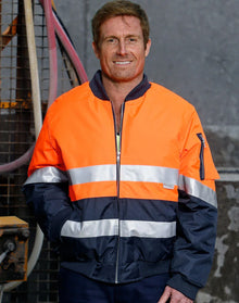 High Visibility Two Tone Flying Jacket with 3M Reflective Tapes SW16A - PrintaPromo
