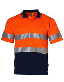 High Visibility Short Sleeve Safety Polo 3M Reflective Tapes SW17A - PrintaPromo