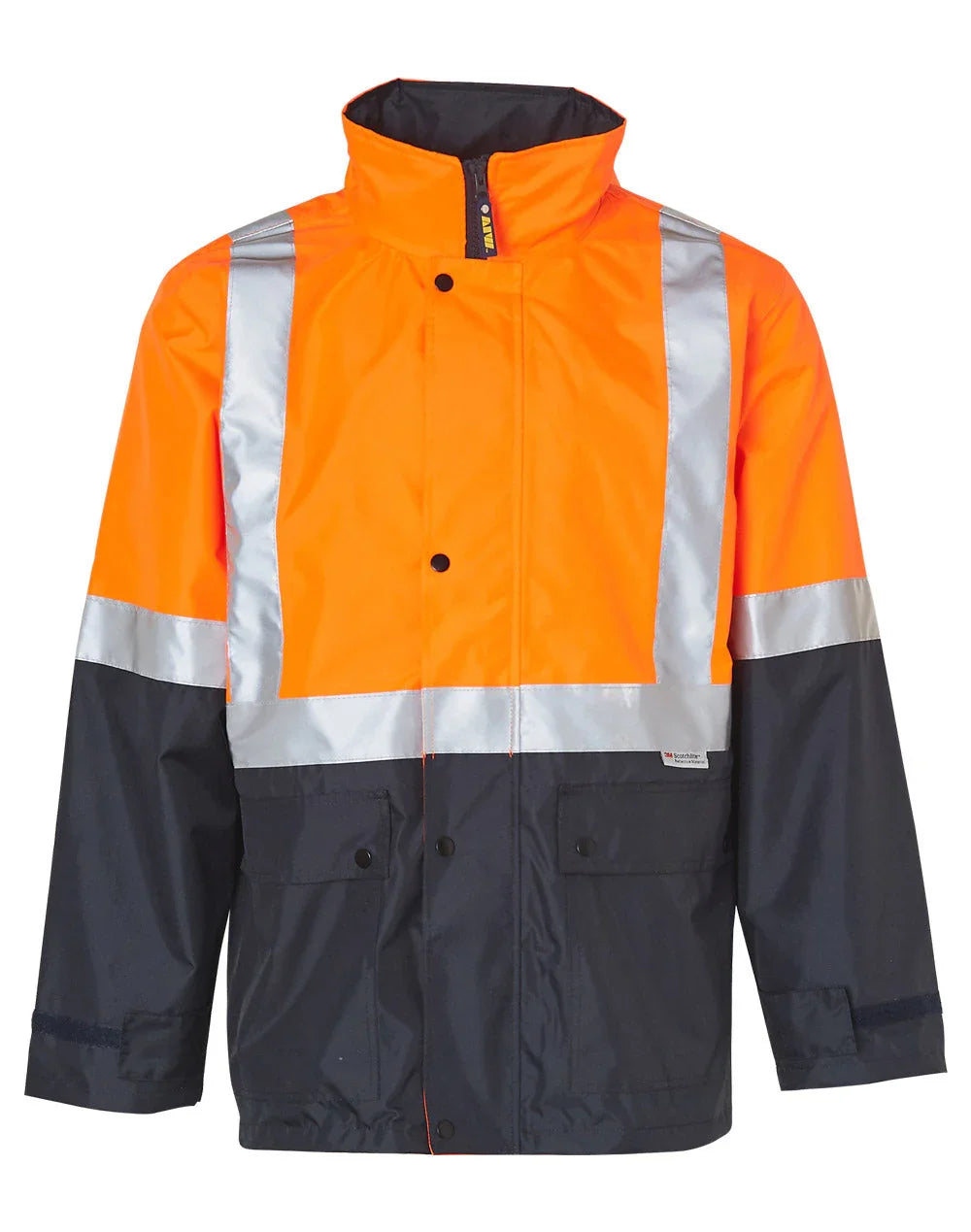 Hi-Vis Two Tone Rain Proof Safety Jacket With Mesh Lining and 3M Scotchlite Reflective Tapes SW18A - PrintaPromo