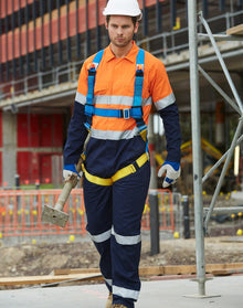 Mens Cotton Drill Coverall with 3M Scotchlite Reflective Tapes SW207 - PrintaPromo