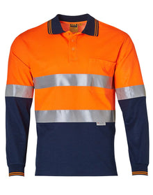 Mens TrueDry® Safety Long Sleeves Polo with 3M Reflective Tape SW21A - PrintaPromo
