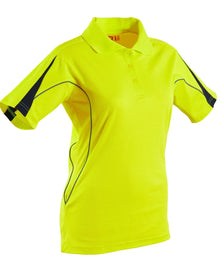 Ladies TrueDry® Hi-Vis Polo with Reflective Piping SW26A - PrintaPromo