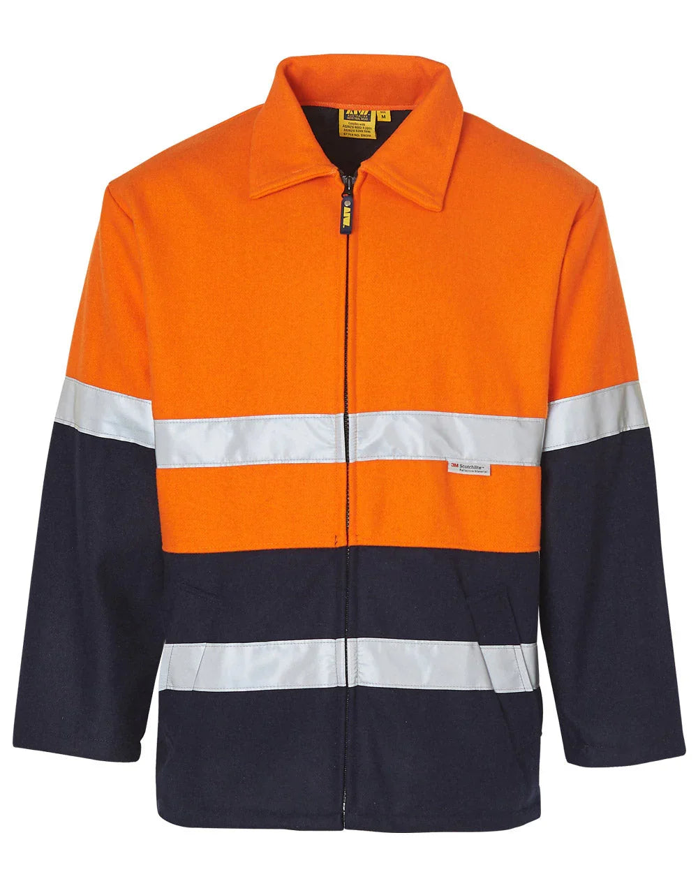 Hi-Vis Two Tone Bluey Safety Jacket with 3M SW31A - PrintaPromo