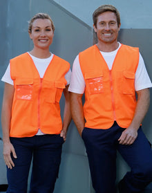 High Visibility Safety Vest with chest pockets SW41 - PrintaPromo