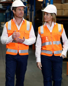 High Visibility Safety Vest with chest pockets and 3M Tapes SW42 - PrintaPromo