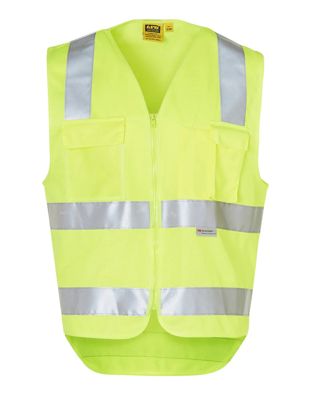 High Visibility Safety Vest with chest pockets and 3M Tapes SW42 - PrintaPromo