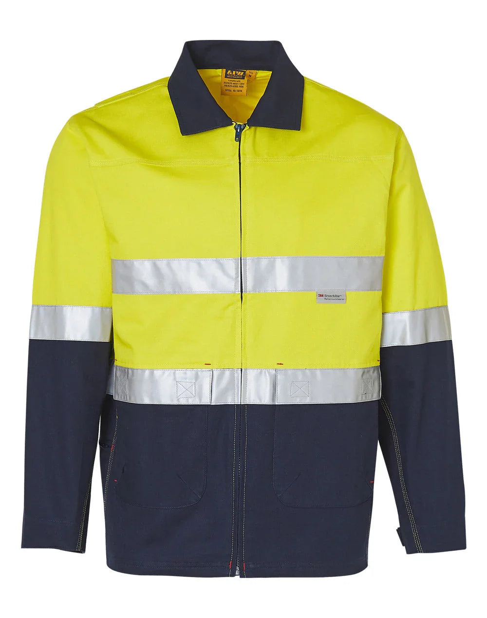 High Visibility Cotton Jacket With 3M Reflective Tapes SW46 - PrintaPromo