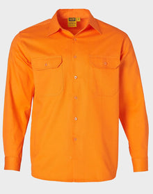 Mens High Visibility Regular Weight Long Sleeve Drill Shirt SW51 - PrintaPromo