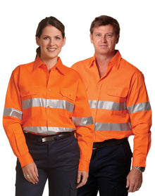 Mens High Visibility Regular Weight Long Sleeve Drill Shirt SW52 - PrintaPromo
