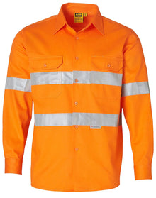 Mens High Visibility Regular Weight Long Sleeve Drill Shirt SW52 - PrintaPromo