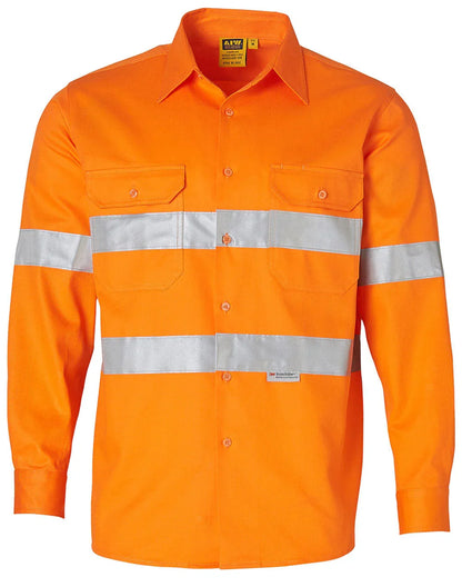 Mens High Visibility Regular Weight Long Sleeve Drill Shirt SW52 - PrintaPromo