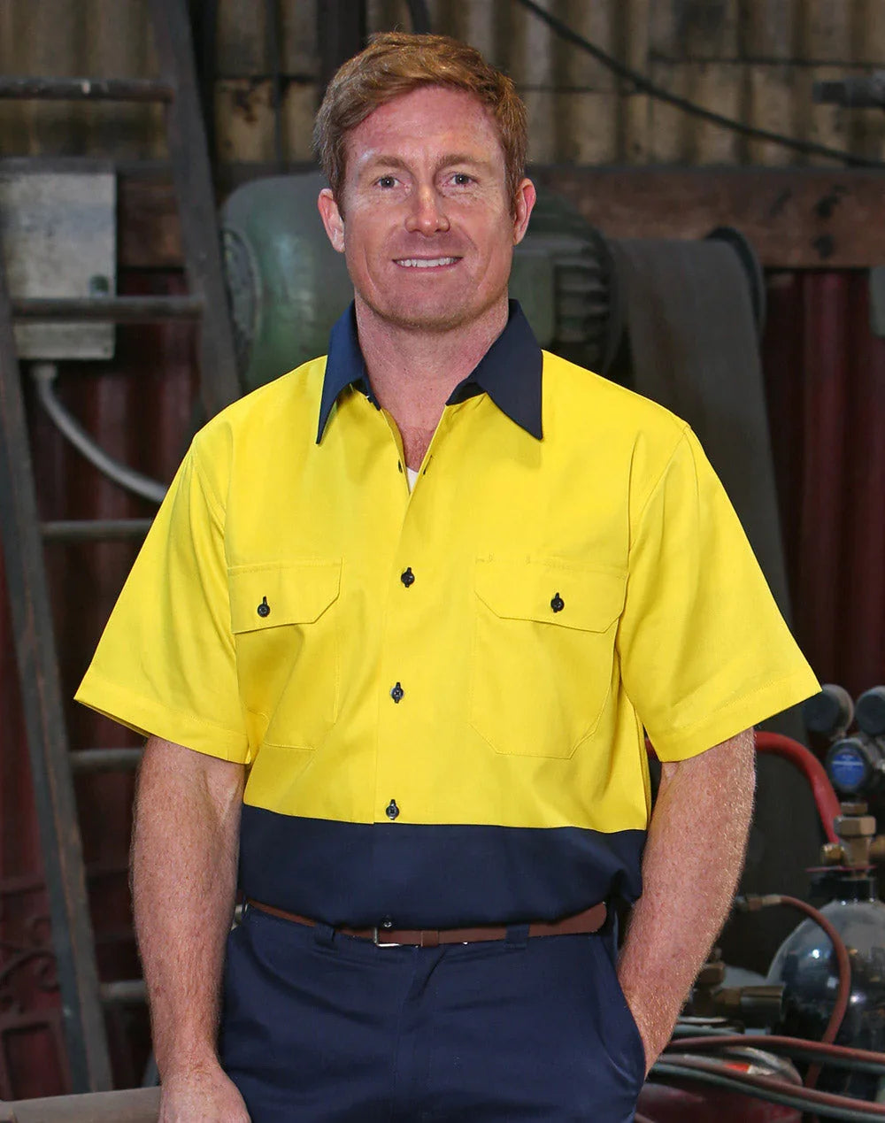 High Visibility Short Sleeve Work Shirt SW53 - PrintaPromo