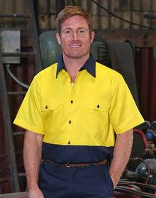High Visibility Short Sleeve Work Shirt SW53 - PrintaPromo