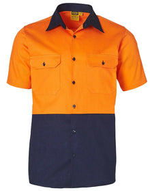 High Visibility Short Sleeve Work Shirt SW53 - PrintaPromo