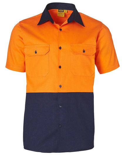 High Visibility Short Sleeve Work Shirt SW53 - PrintaPromo