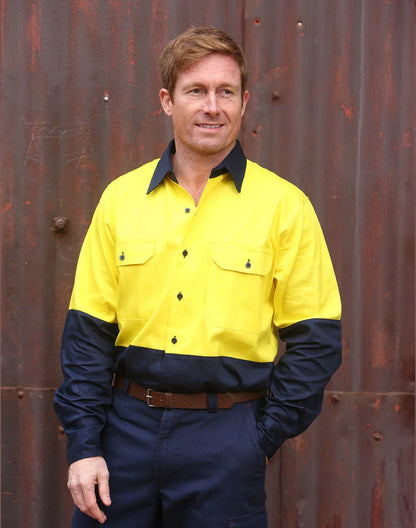 High Visibility Long Sleeve Work Shirt SW54 - PrintaPromo