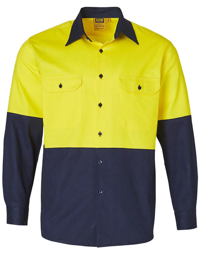 High Visibility Long Sleeve Work Shirt SW54 - PrintaPromo