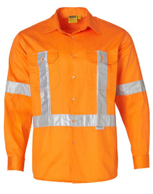 Mens High Visibility Regular Weight Long Sleeve Drill Shirt SW56 - PrintaPromo
