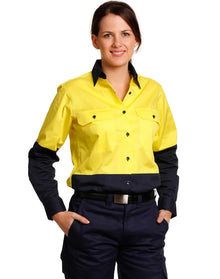 Ladies High Visibility Cool-Breeze Cotton Twill Safety Shirt SW64 - PrintaPromo