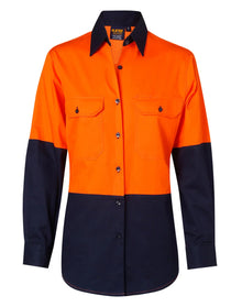 Ladies High Visibility Cool-Breeze Cotton Twill Safety Shirt SW64 - PrintaPromo