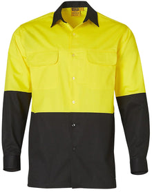 Mens High Visibility Cotton Twill Safety Shirt SW67 - PrintaPromo