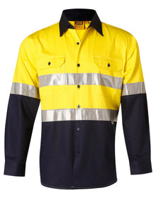 High Visibility Cotton Twill Safety Shirt with Reflective 3M Tapes SW68 - PrintaPromo