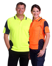 Unisex CoolDry® Hi-Vis Mini Waffle Safety Polo SW71 - PrintaPromo