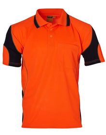 Unisex CoolDry® Hi-Vis Mini Waffle Safety Polo SW71 - PrintaPromo