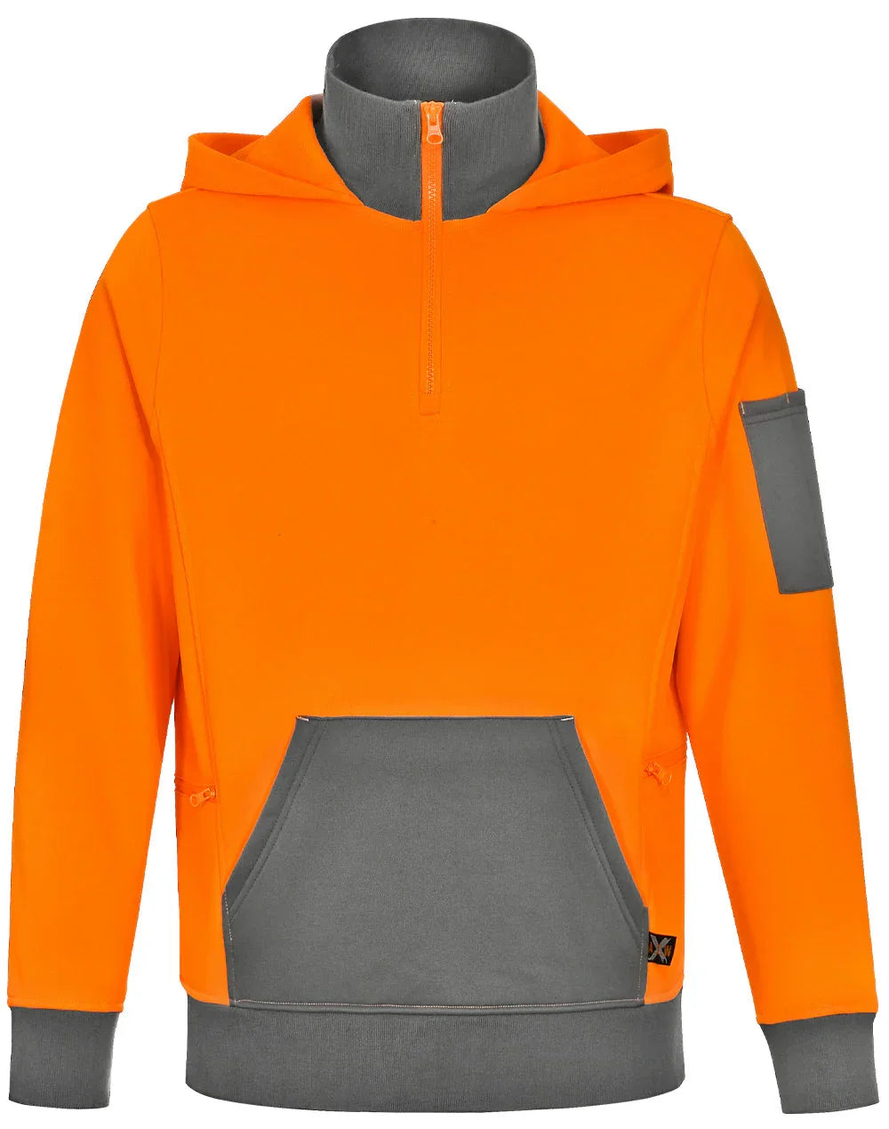 Unisex Hi Vis ¼ Zip Premium Fleece Hoodie - PrintaPromo