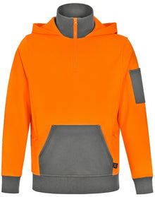 Unisex Hi Vis ¼ Zip Premium Fleece Hoodie - PrintaPromo