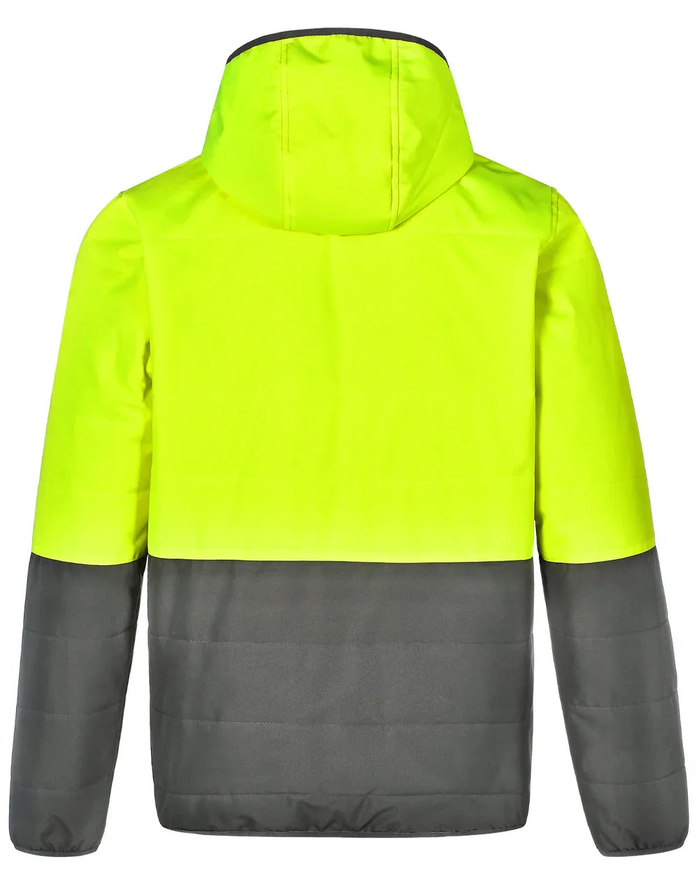 Unisex Hi Vis Modern Styling Hooded Puffer Jacket - PrintaPromo