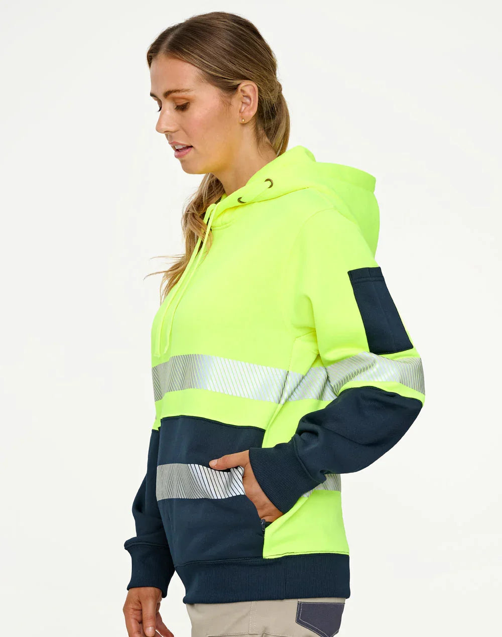 Hi-Vis Two Tone Safety Hoodie with Segmented Tapes - PrintaPromo