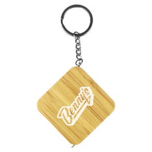 Bamboo Tape Measure Key Ring - PrintaPromo