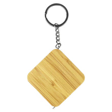 Bamboo Tape Measure Key Ring - PrintaPromo