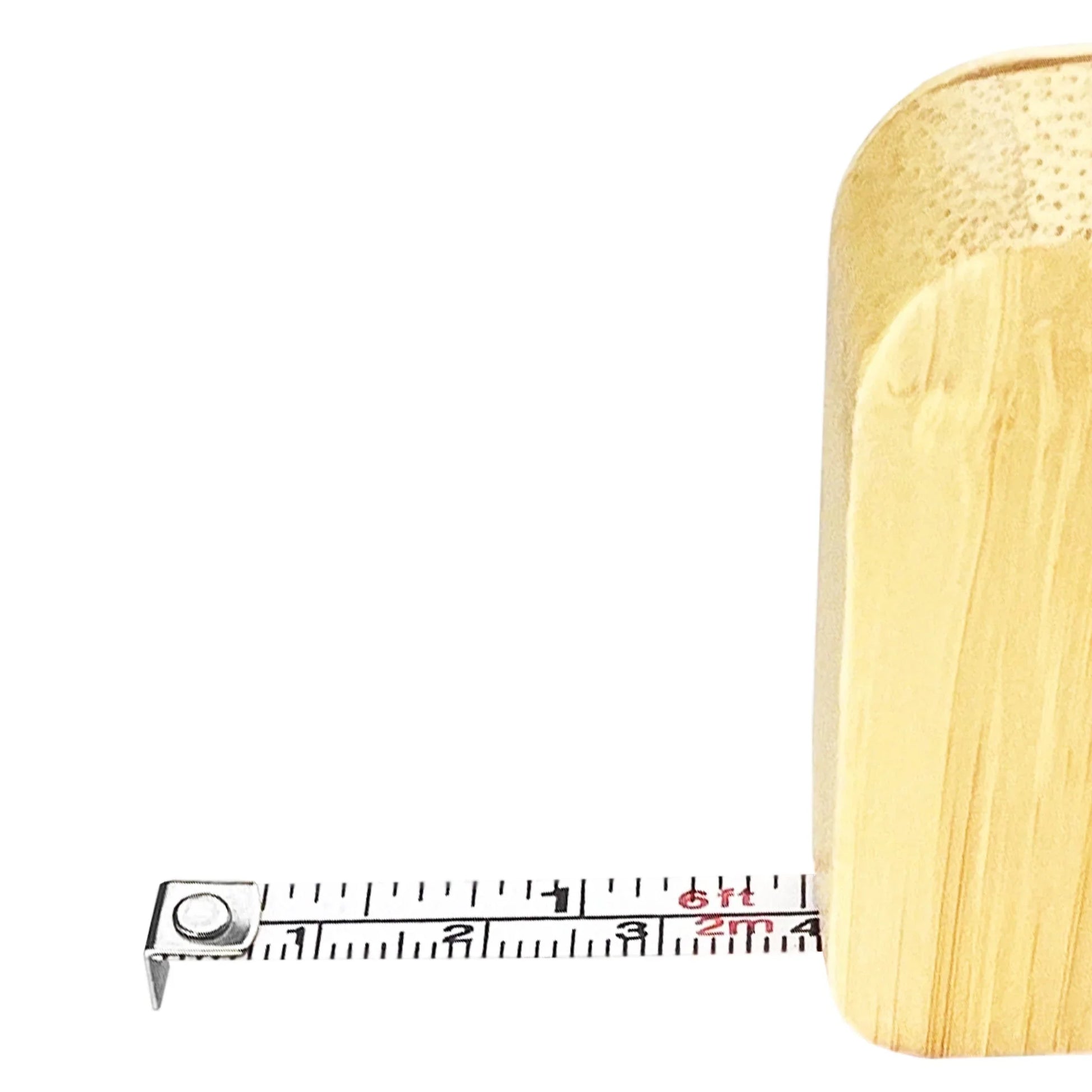Bamboo Tape Measure Key Ring - PrintaPromo