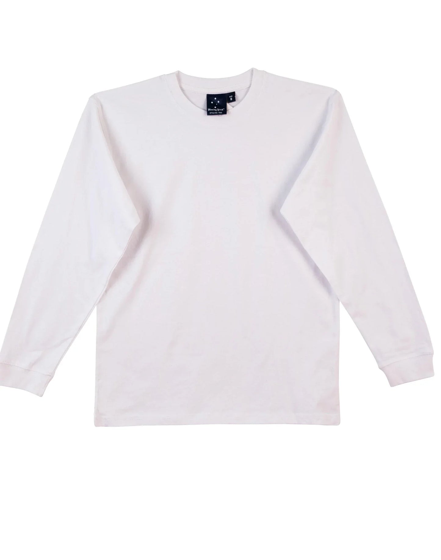 Mens 100% Cotton Crew Neck Long Sleeve Tee TS02 - PrintaPromo